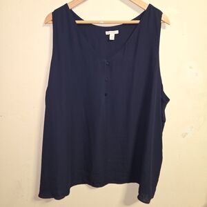 Cato Plus Size V-neck, Sleeveless Blouse Top